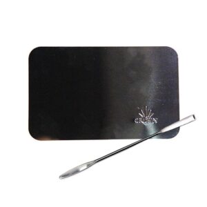 Crown Brush Stainless Steel Mixing Plate and Spatula Combo