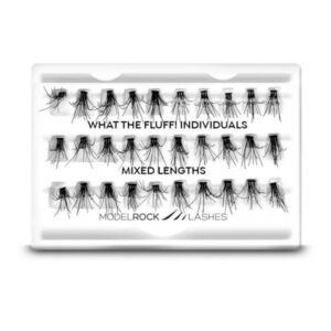 MODELROCK What The Fluff Lashes - Individuals 'MIXED LENGTHS' - 30 / pk clusters
