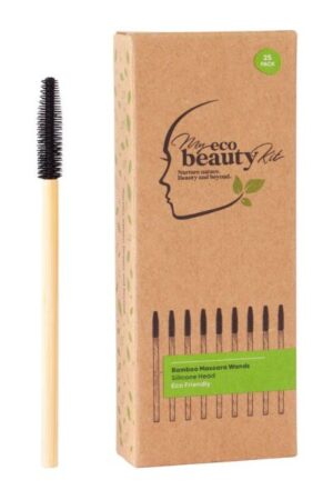 My Eco Beauty Kit Bamboo Disposable Mascara Wands - Silicone head 25pk 