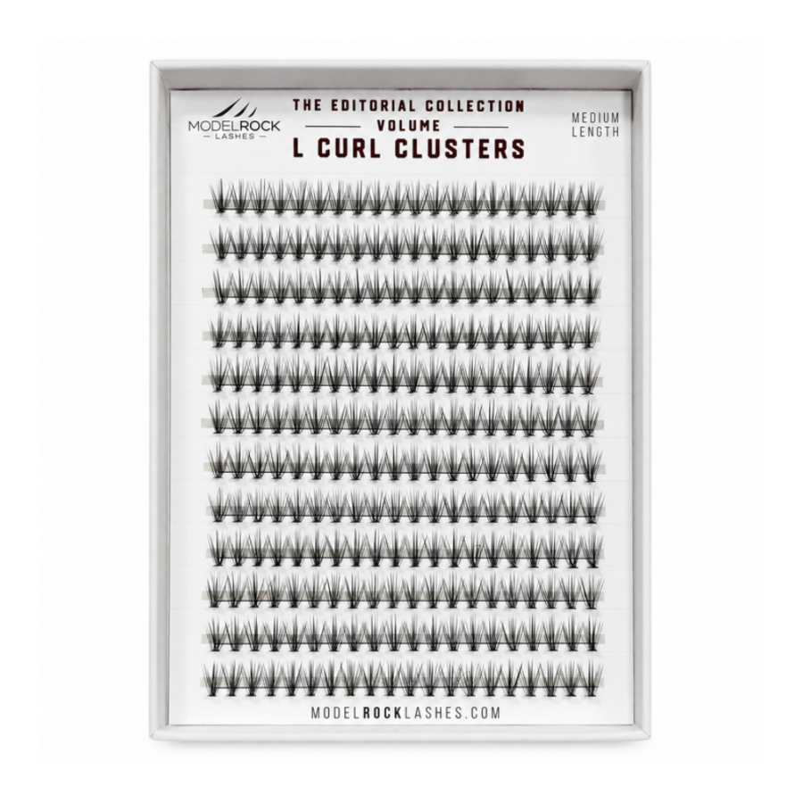 MODELROCK LASHES ULTRA LUXE - L CURL Cluster Lashes - MEDIUM - 240pk